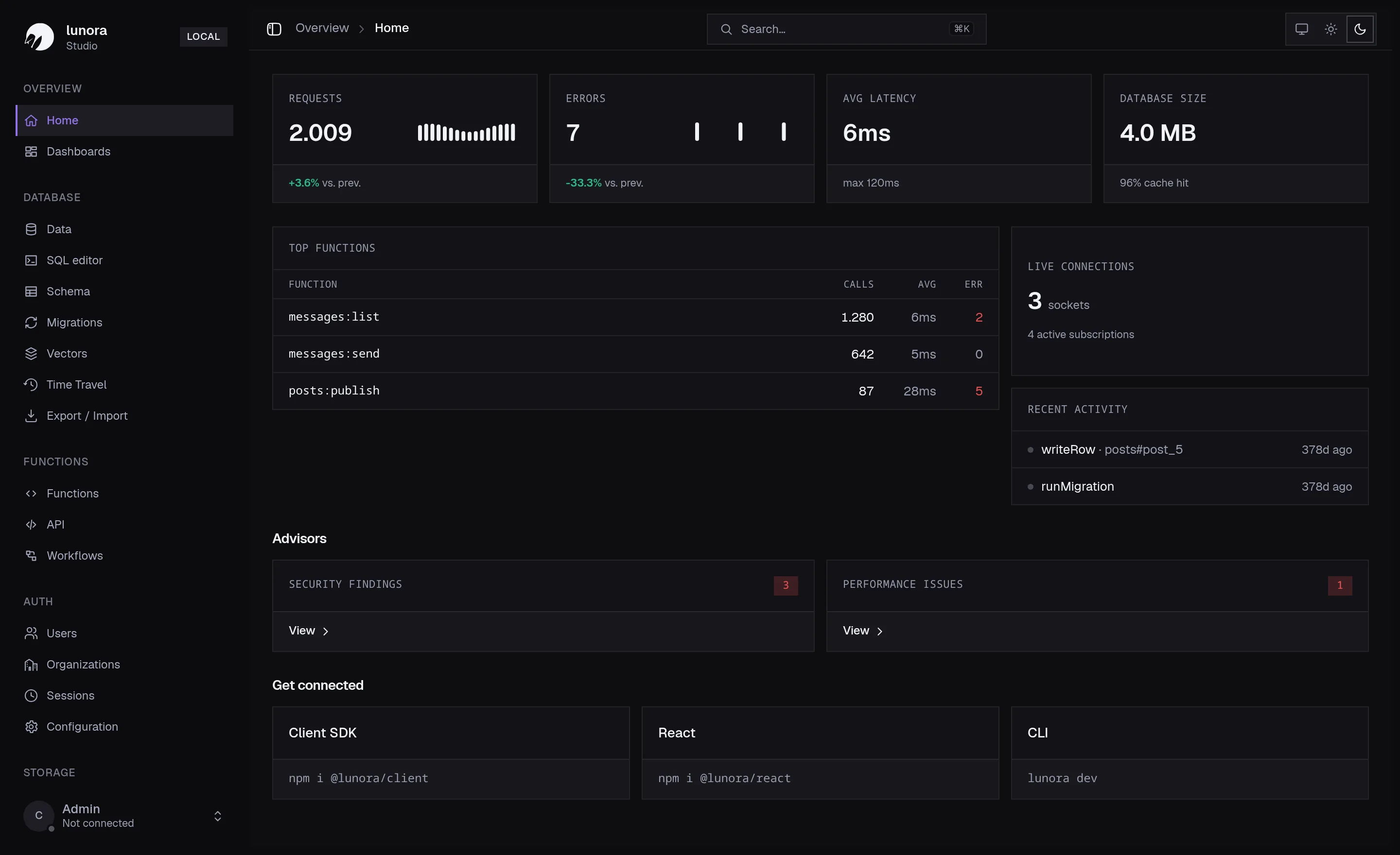 Lunora Studio: your backend, in the open